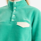 Sporty & Rich Women's Serif Logo Polar Sweatshirt in Spring Green Cream