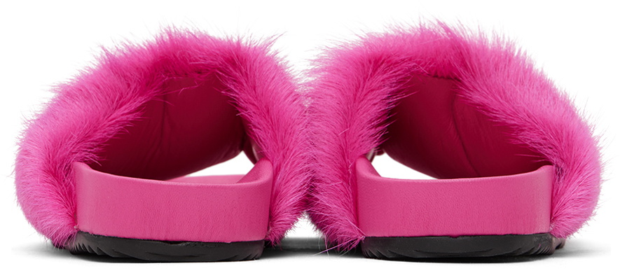 Rick Owens Kids Pink Puffer Slides Rick Owens