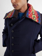 Dries Van Noten - Double-Breasted Wool-Blend Twill Coat - Blue