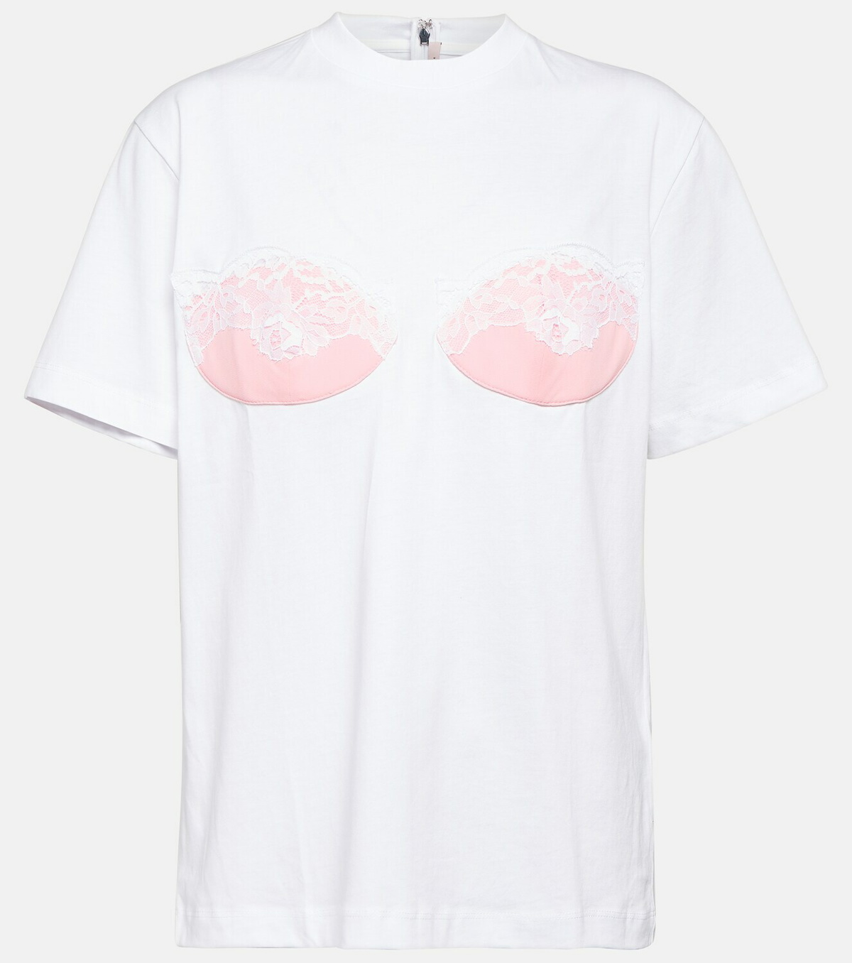Christopher Kane Lace-trimmed cotton T-shirt