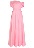 Rebecca Vallance Dianthe Off-the-shoulder Stretch-cotton Maxi Dress Pink