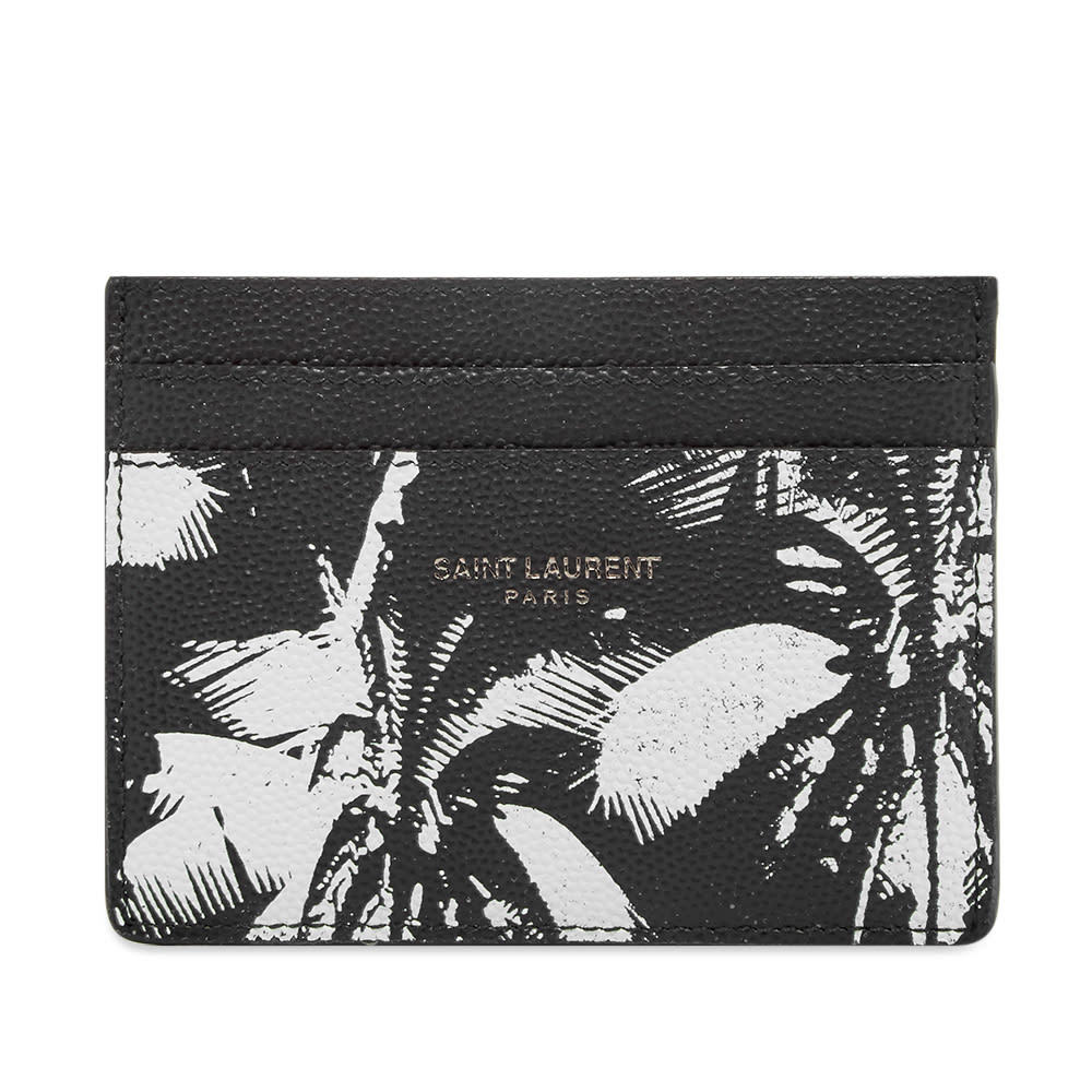 Saint Laurent Silver Star Card Holder Black & Silver