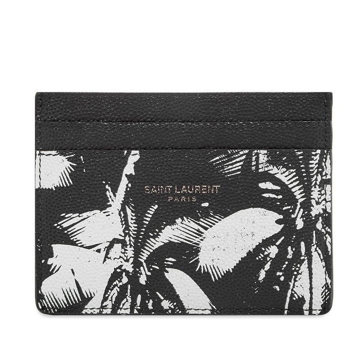 Photo: Saint Laurent Palm Print Leather Card Holder