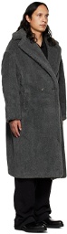 Max Mara Gray Teddy Bear Icon Coat