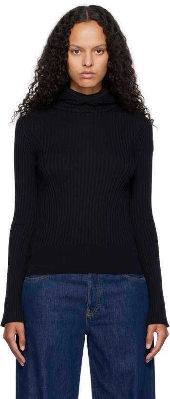 Photo: Moncler Black Virgin Wool Hoodie
