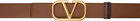 Valentino Garavani Brown & Black VLogo Signature Reversible Belt
