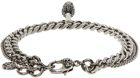 Alexander McQueen Gunmetal Skull Bracelet