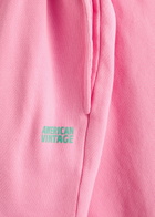 American Vintage Izubird Stretch-cotton Sweatpants Pink