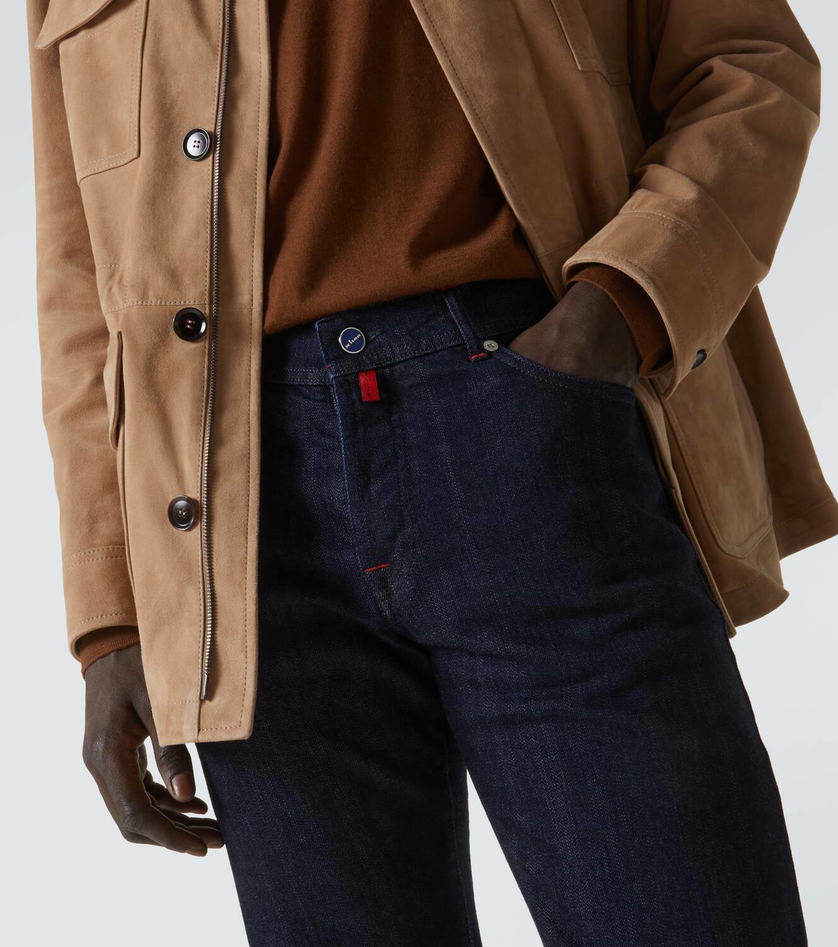 Kiton Low-rise slim jeans