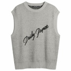 Daily Paper Men's Script Logo Knit Vest in Desert Sage