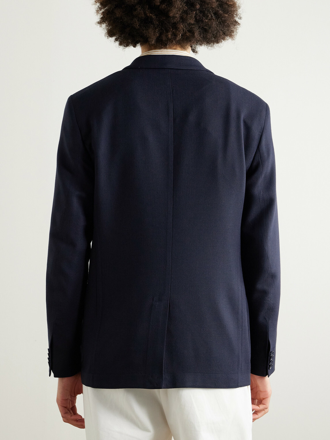 Orlebar Brown - Garret Unstructured Virgin Wool-Piqué Blazer - Blue