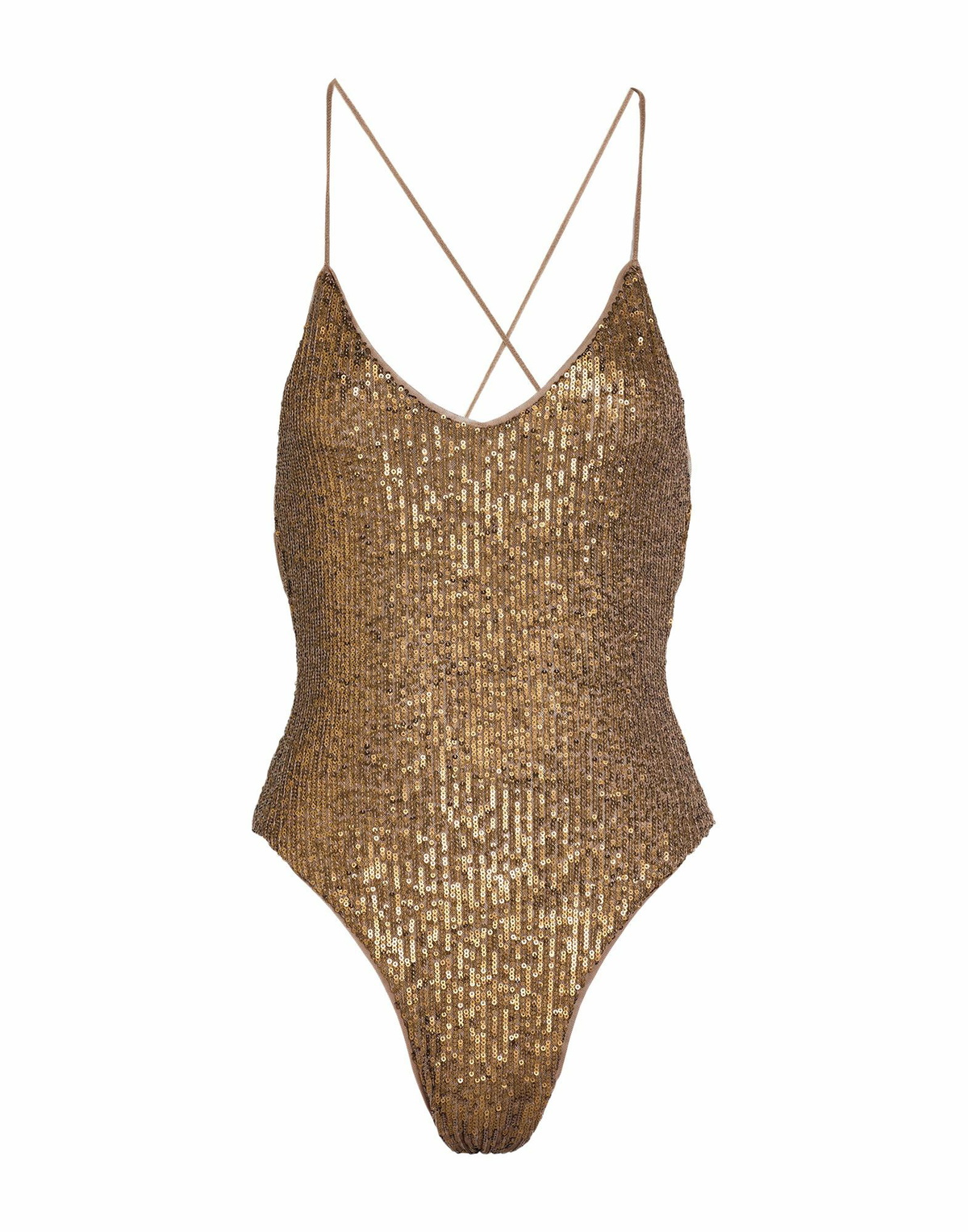 Norma Kamali Womens Bodysuit Khaki