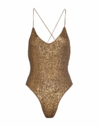 Norma Kamali Womens Bodysuit Khaki