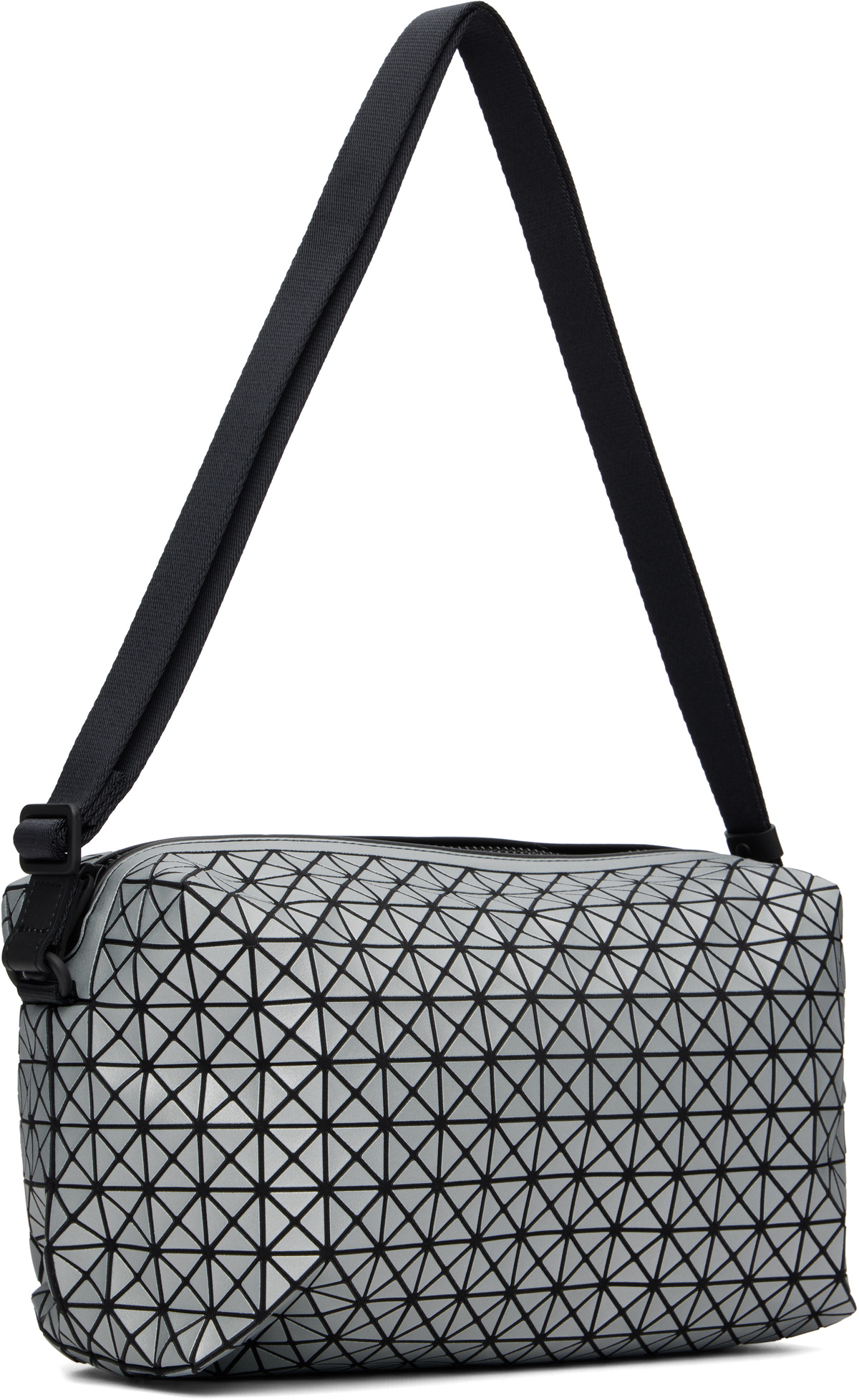 BAO BAO ISSEY MIYAKE Silver Saddle Reflector Bag Bao Bao Issey Miyake