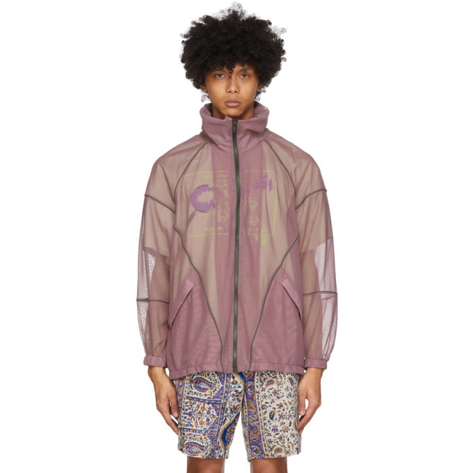 paria /FARZANEH Purple Mesh Jacket Paria Farzaneh