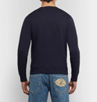 Loewe - Logo-Embroidered Loopback Cotton-Jersey Sweatshirt - Men - Storm blue