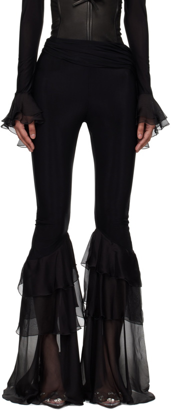 Photo: Blumarine Black Ruffle Trousers