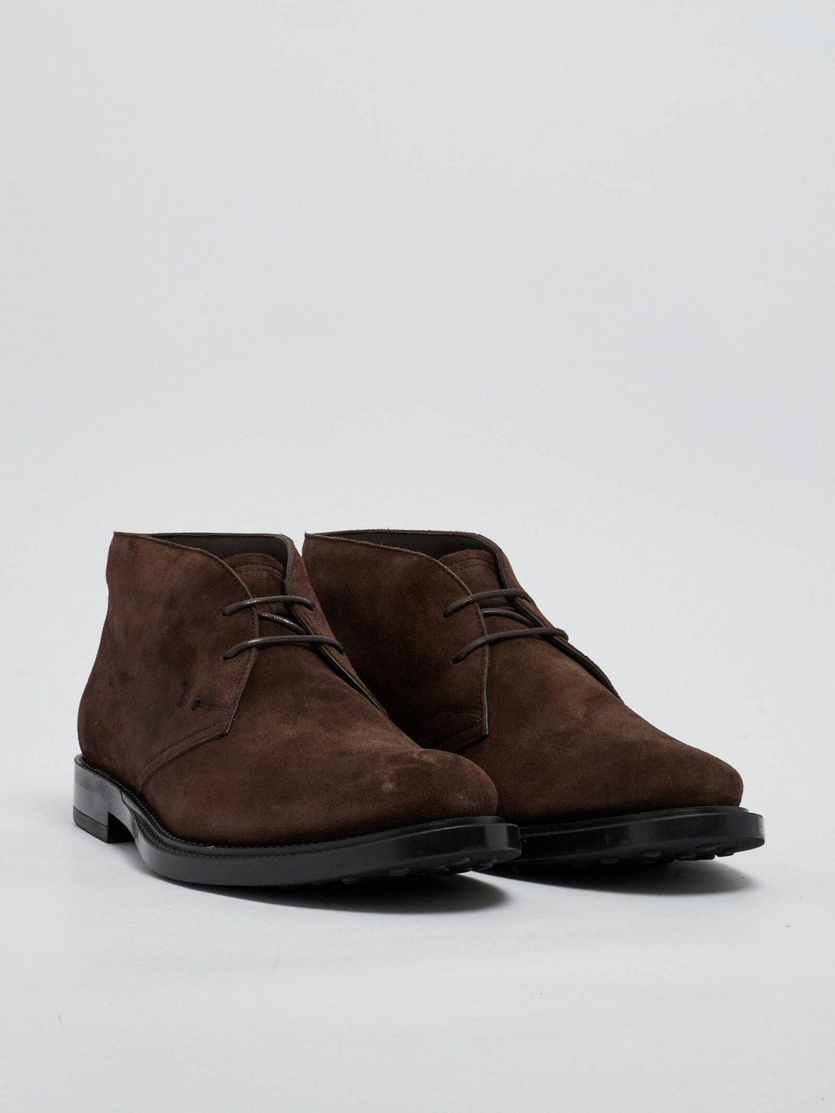 Tod\'s Lace-Up Desert Boots in Brown Leather Man BROWN Desert Boots in Suede XXM0TV0IV70RE07MS818 | Tods main image 3