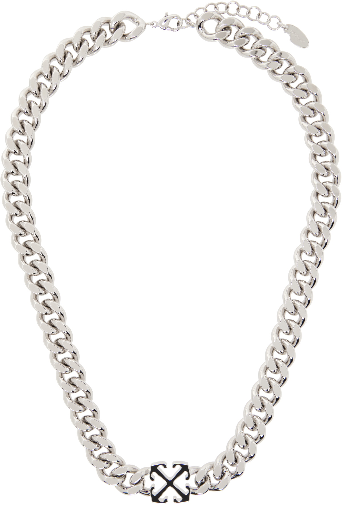 Off-White Silver & Gold Bicolor Arrow Necklace Off-White