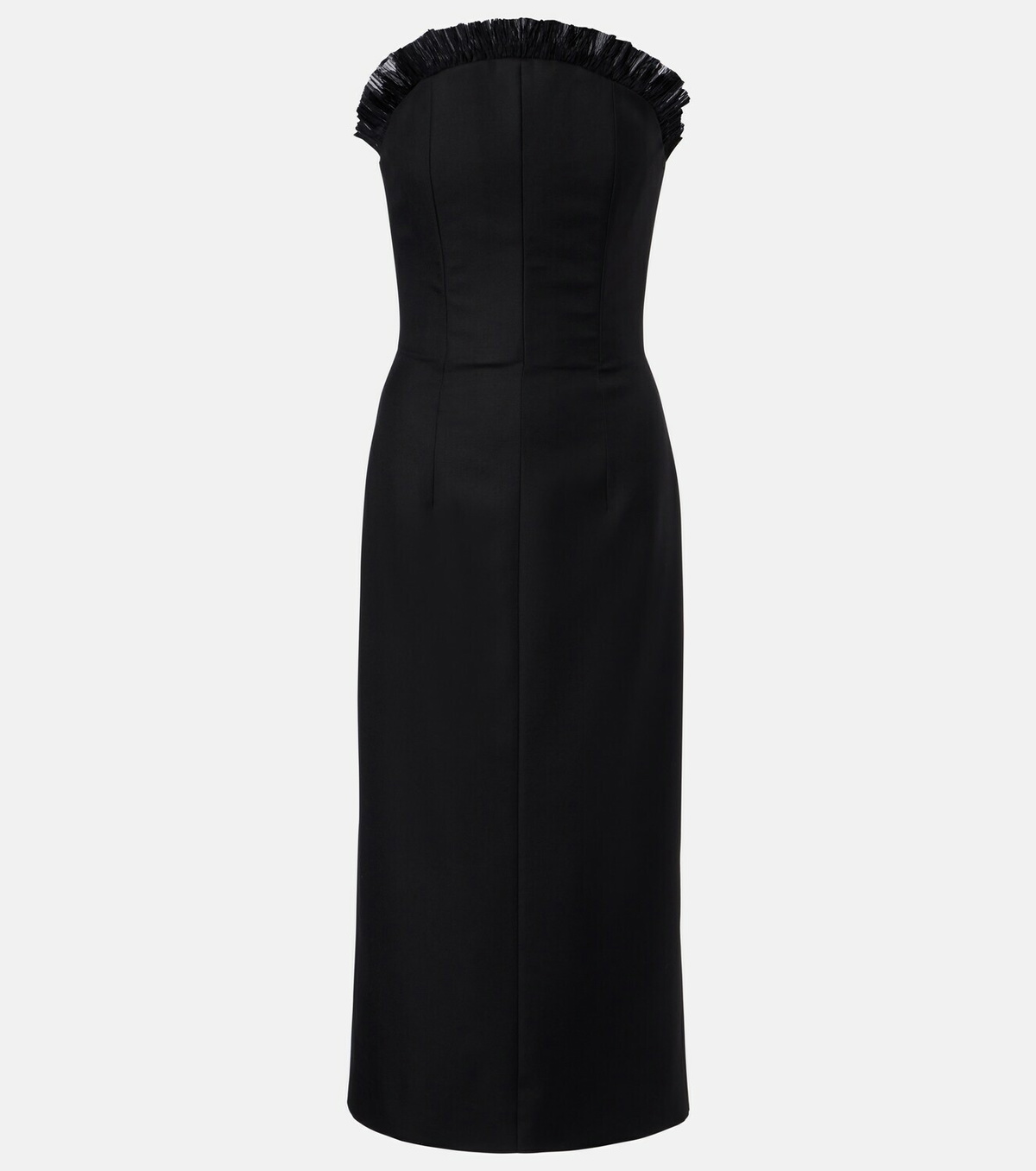 McQueen Ruffled wool gabardine cocktail dress