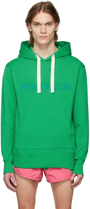 Photo: JW Anderson Green Embroidered Logo Hoodie