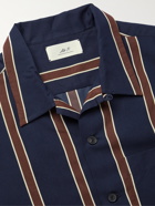 MR P. - Striped Woven Shirt - Blue - L