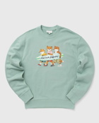 Maison Kitsune Surfing Foxes Comfort Sweatshirt Blue - Mens - Sweatshirts