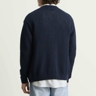 Les Deux Men's Prince Lace Knitted Cardigan in Dark Navy