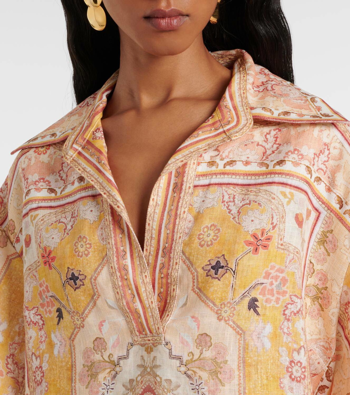Zimmermann Wylie printed linen tunic Zimmermann