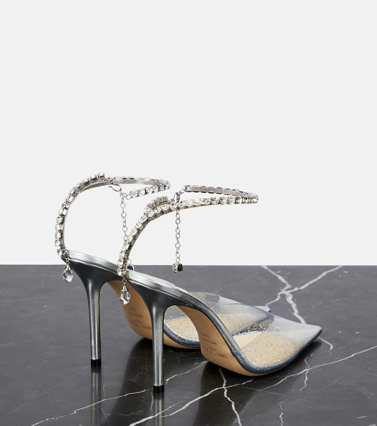 Jimmy Choo Saeda 100 PVC and leather pumps Jimmy Choo