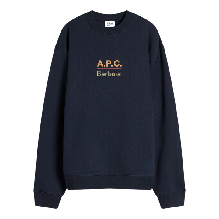 Photo: Barbour Men's x A.P.C. Sweatshirt in Dark Navy