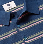 NN07 - Striped Cotton-Blend Polo Shirt - Men - Navy