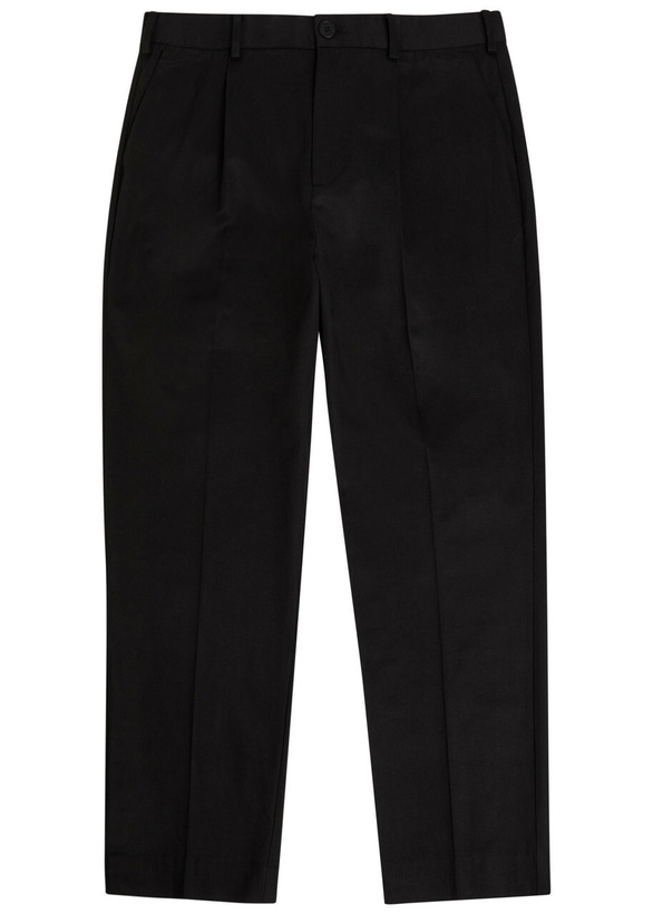 Photo: Wax London Aubyn Tapered-leg Twill Trousers Black