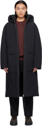 Jil Sander Black Hooded Down Coat