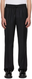 Brioni Black Birdseye Trousers