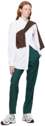 Palmes Green Fine Pleated Trousers