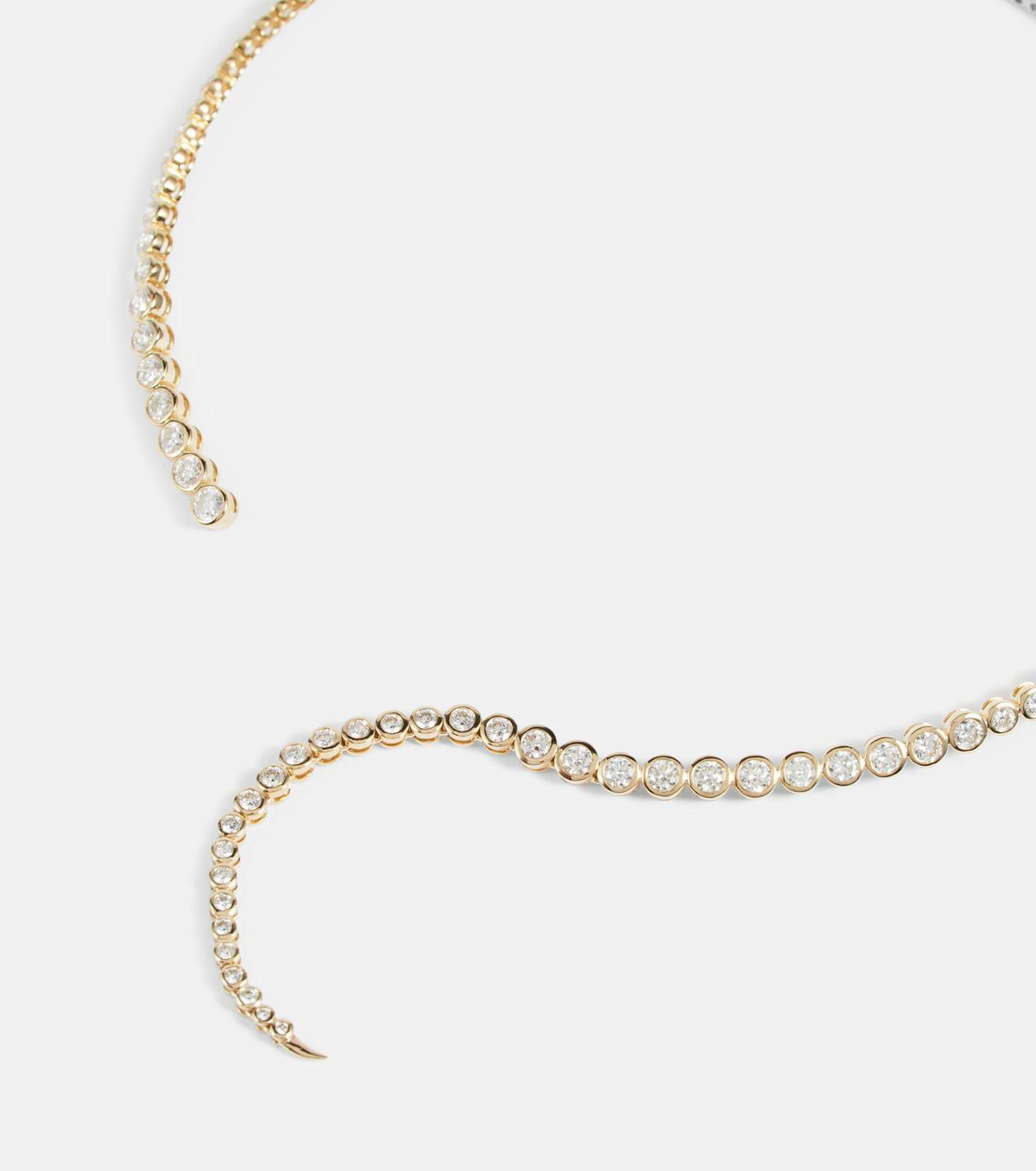 Ondyn Imperial Wavelength 14kt gold necklace with diamonds