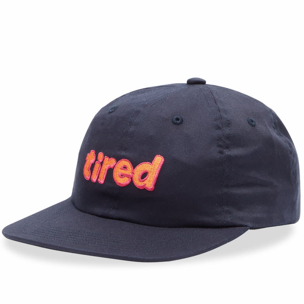 Tired Skateboards Men's Lower Case Block Logo Cap in Blue Tired Skateboards