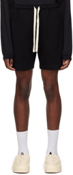 Palm Angels Black Embroidered Shorts