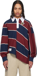 Charles Jeffrey LOVERBOY Blue & Red Warped Polo