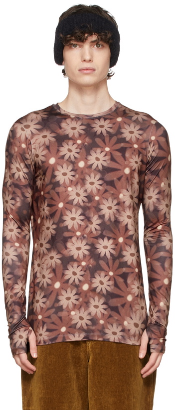 Photo: Jacquemus Brown 'La Seconde Peau' Long Sleeve T-Shirt