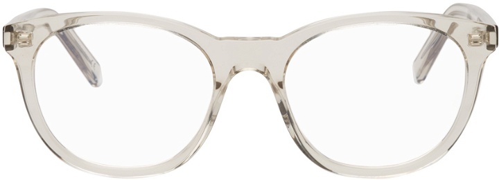 Photo: Saint Laurent Transparent Round Glasses