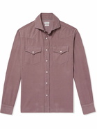 Brunello Cucinelli - Cutaway-Collar Cotton-Corduroy Western Shirt - Unknown