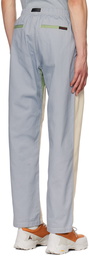 Gramicci Beige & Blue Relaxed-Fit Trousers