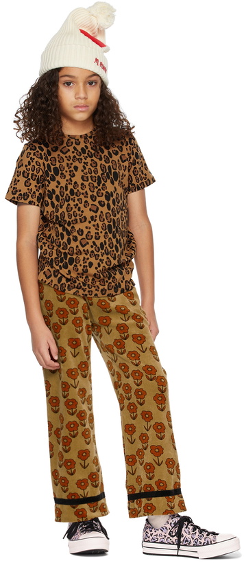 Photo: Mini Rodini Kids Tan Basic Leopard T-Shirt