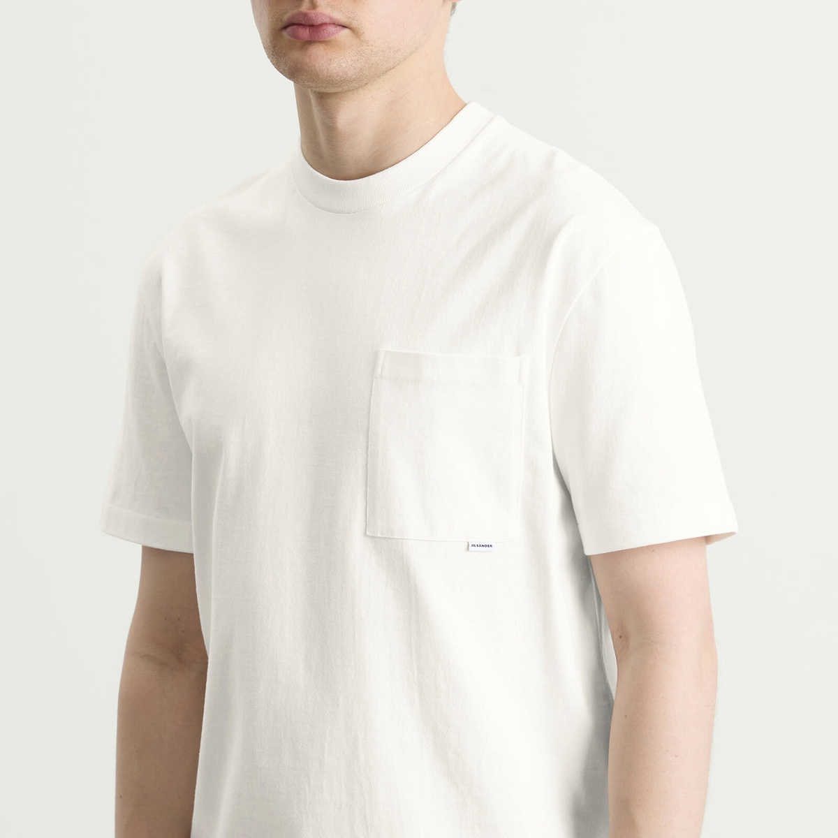 Jil Sander Men's JIL Logo T-Shirt in Optic White