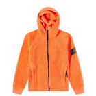 Stone Island Junior Sherpa Fleece Zip Hoody in Orange