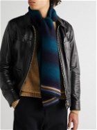 Paul Smith - Frayed Striped Knitted Scarf