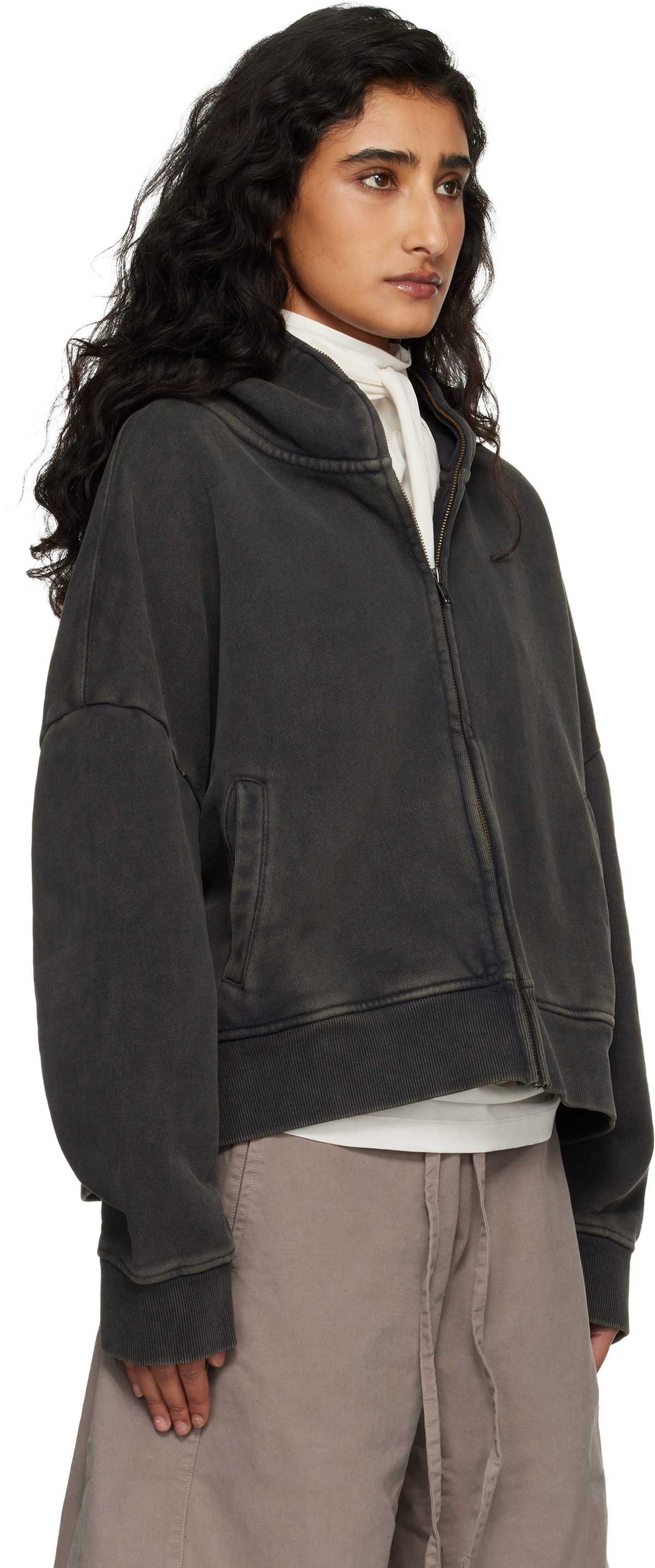 Entire Studios Black Eternal Zip Hoodie