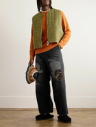 Story Mfg. - Saturn Patchwork Organic Cotton Gilet - Green